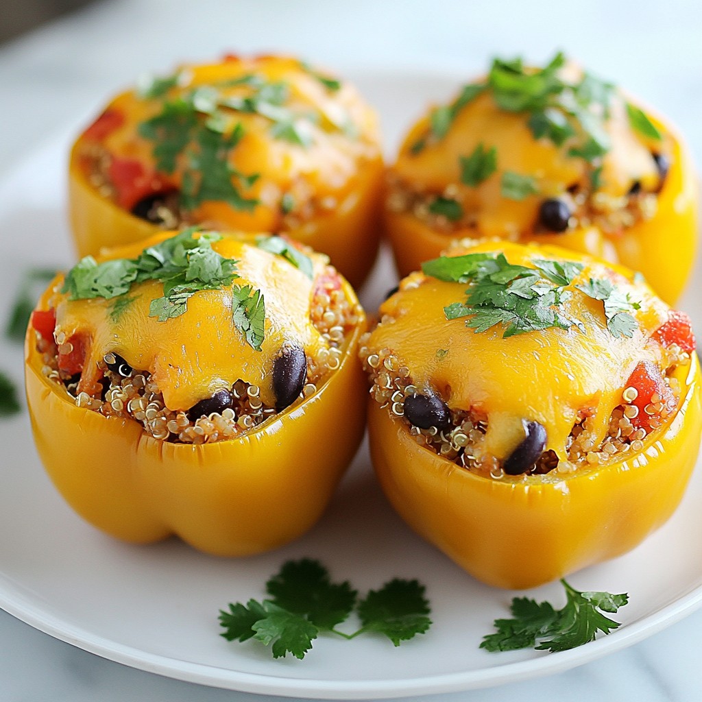 Light Turkey and Quinoa Stuffed Peppers Gesund und Lecker