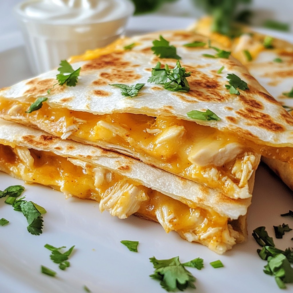 Spicy Chipotle Chicken Quesadillas Leckere Mischung