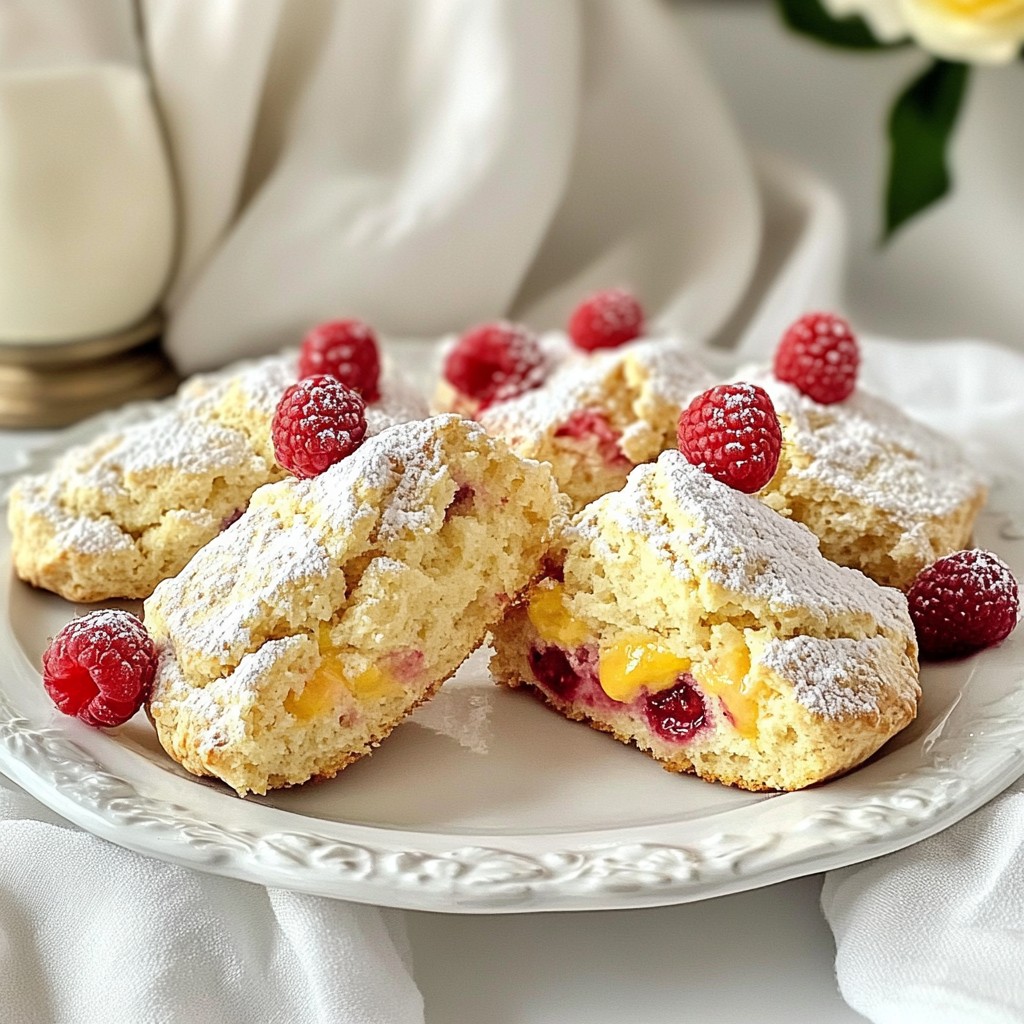 Raspberry Vanilla Bean Scones Einfache und Leckereien