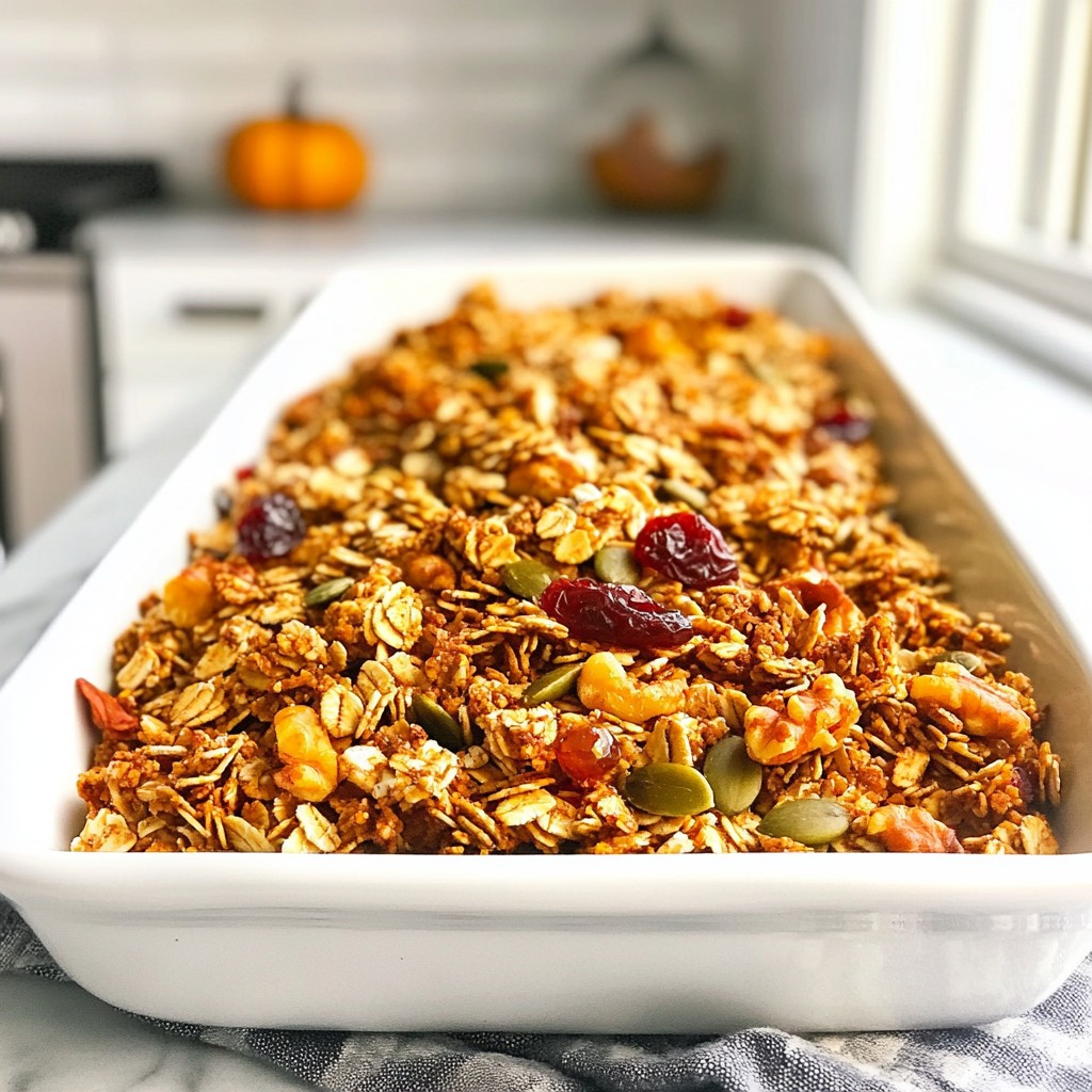 Pumpkin Spice Granola Knusprig und Einfach Zubereiten