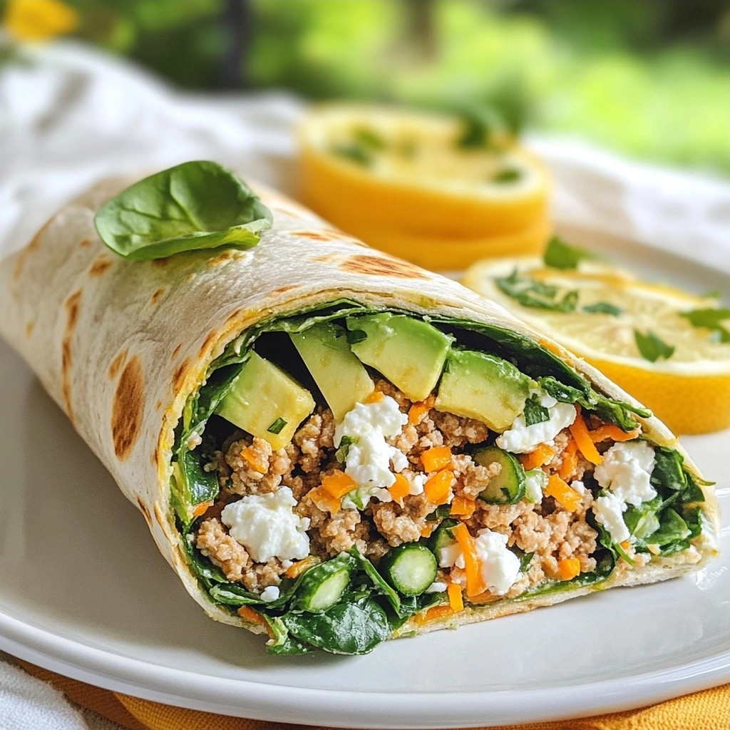 Savory healthy Spinach Turkey Wrap Schnell und Lecker