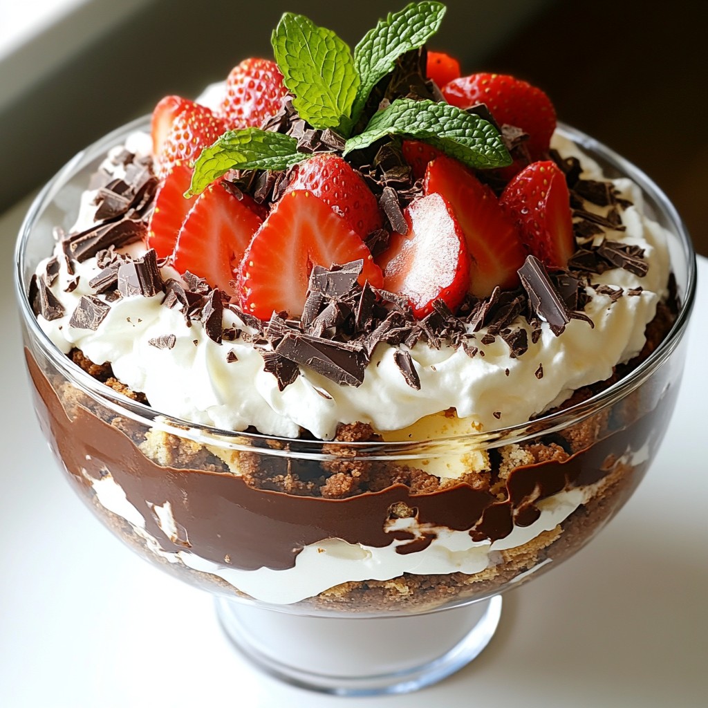 Schokoladen-Erdbeer-Trifle Einfache und leckere Idee