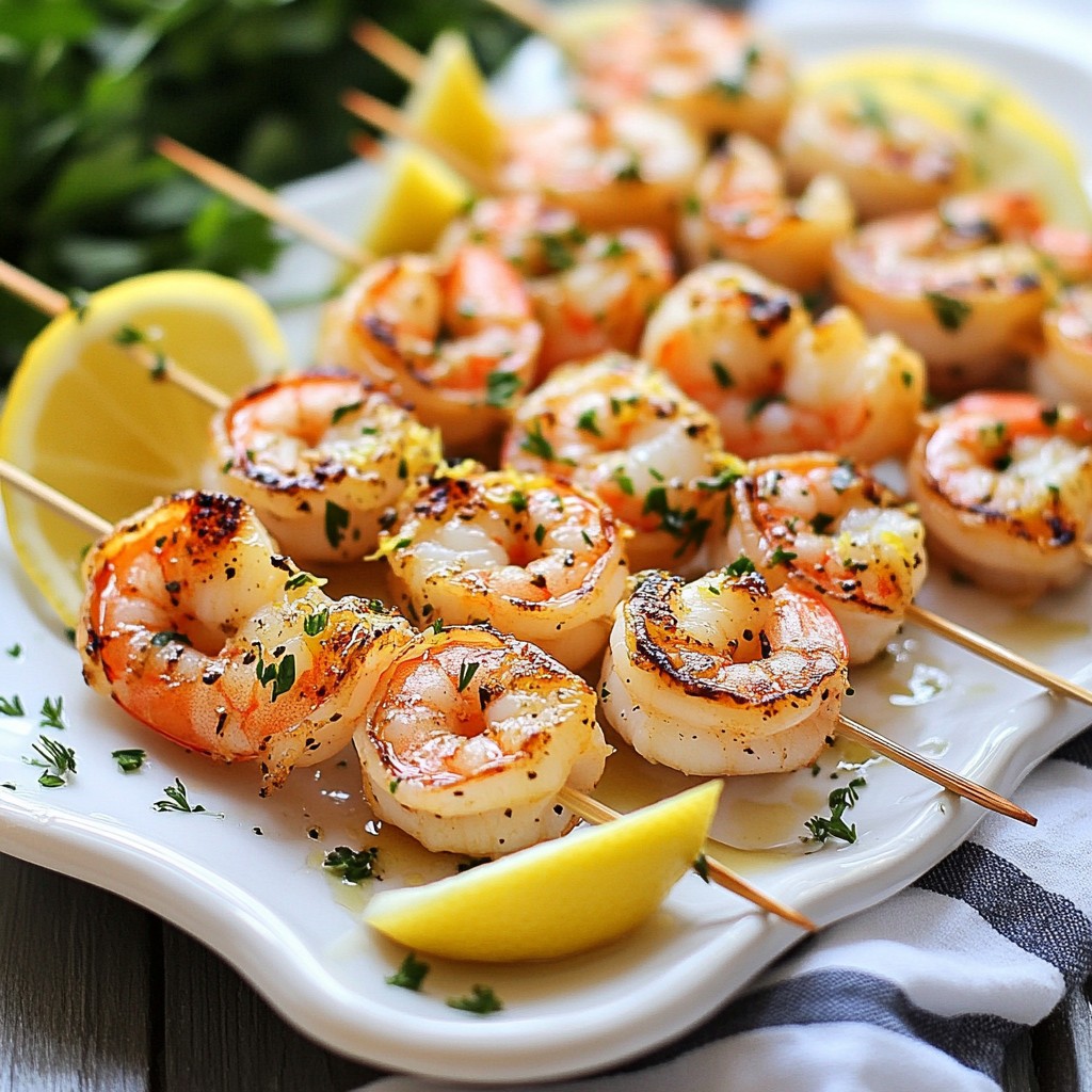 Lemon Herb Grilled Shrimp Zart und Aromatisch Genießen