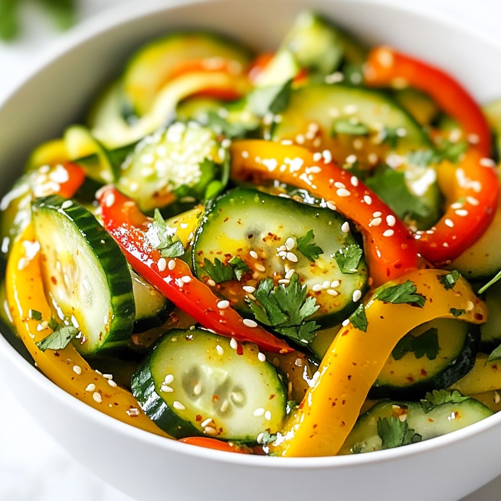 Spicy Asian Cucumber Salad Frisch und Knackig Genießen