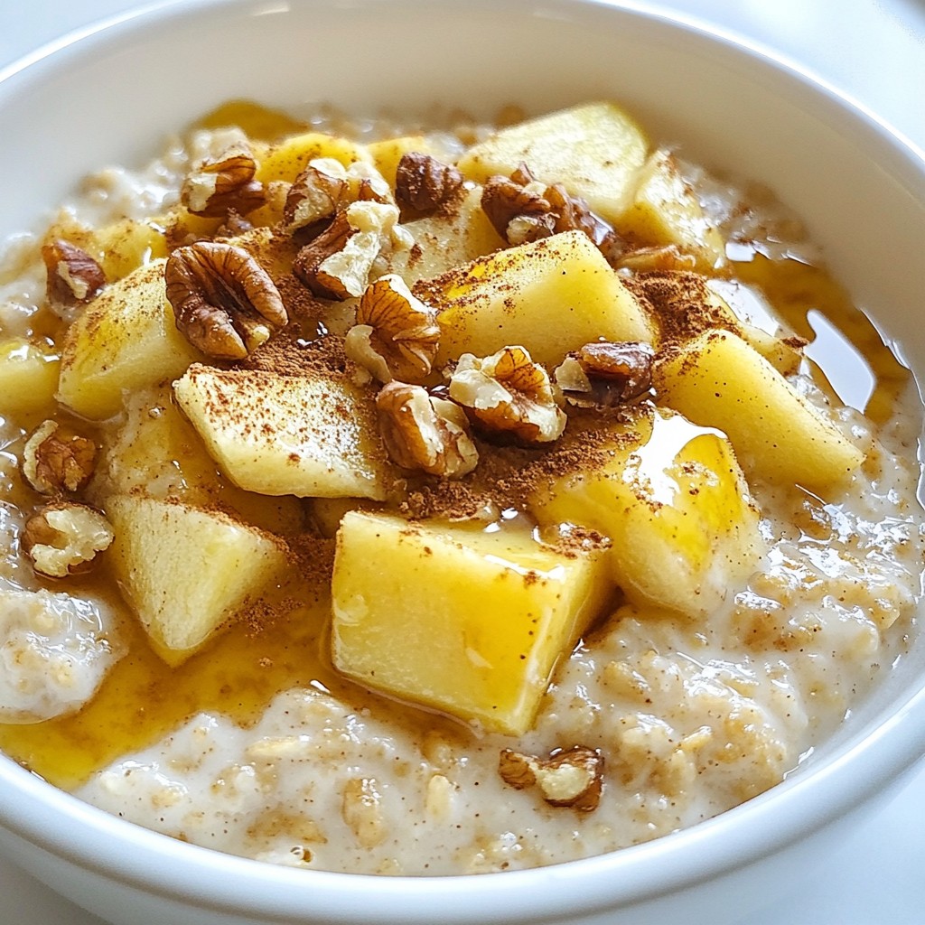 Warm gesunde Apfel-Zimt-Haferflocken Rezept