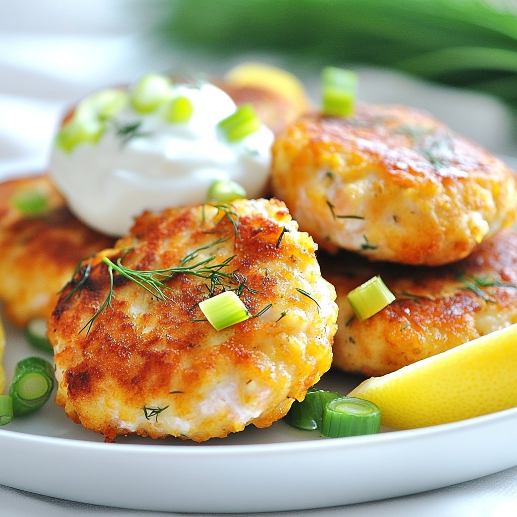 Lemon Dill Salmon Cakes Schnelles und Einfaches Rezept