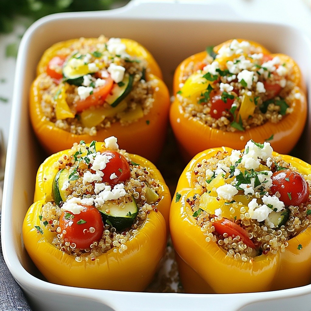 Herbed healthy Stuffed Bell Peppers with Quinoa Rezept