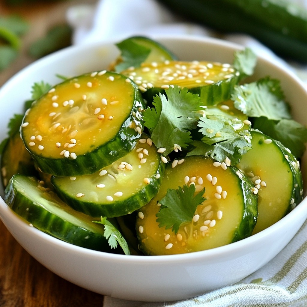 Spicy Sesame Cucumber Salad Schnelle und leckere Speise