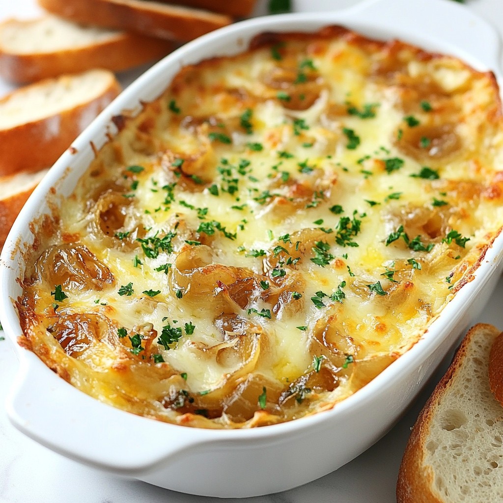 Karamellisierte Zwiebel Gruyère Dip Genussvoll Genießen