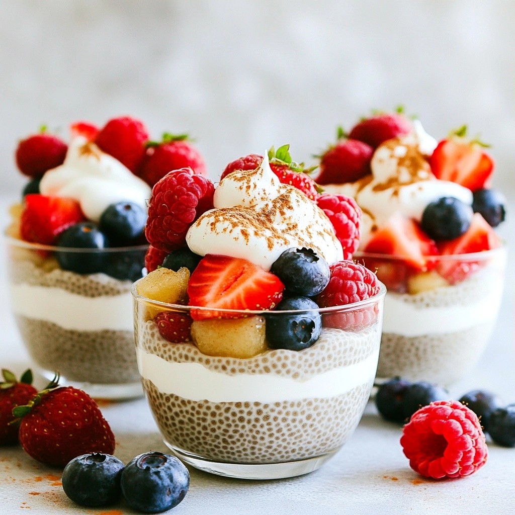 Cremiger gesunder Berry Chia Seed Pudding Rezept