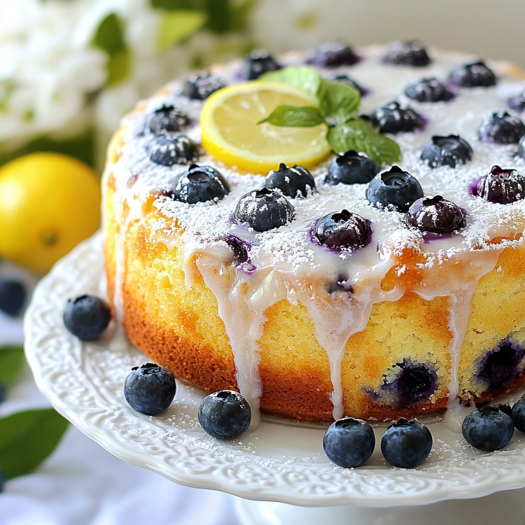 Leckerer Zitronen-Blaubeer-Kaffee Kuchen Rezept