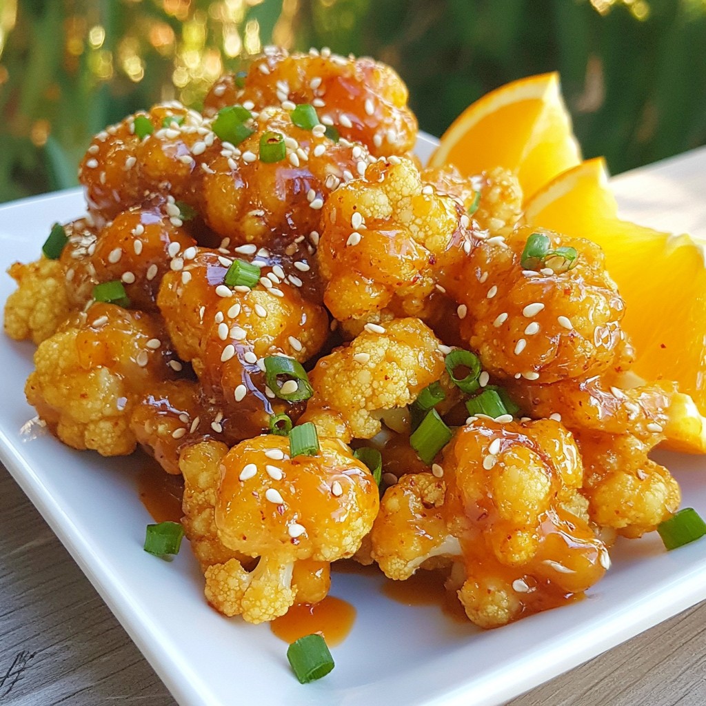 Spicy Orange Cauliflower Bites Einfaches Köstliches Rezept