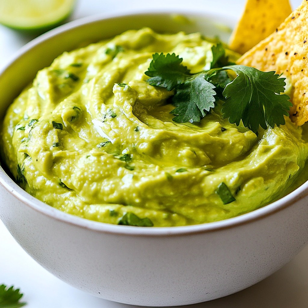 Cremiger Avocado Koriander Dip für jeden Anlass