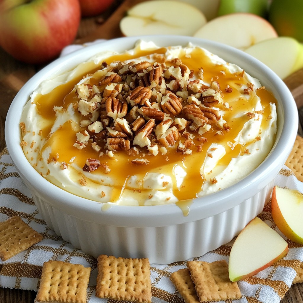 Köstlicher Caramel Apple Cheesecake Dip Einfach genießen