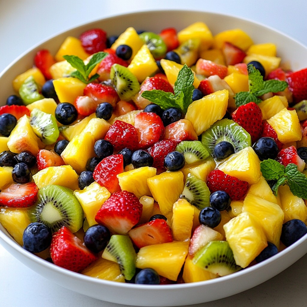 Honig-Limetten-Fruchtsalat Frisch und Einfache Anleitung