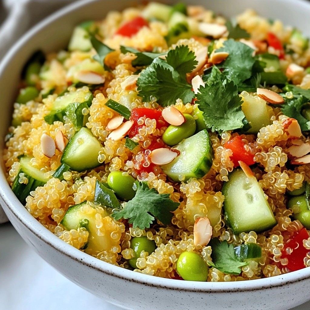 Crunchy gesunder Quinoa und Edamame Salat