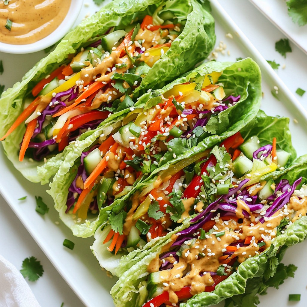 Crunchy healthy Asian Slaw Wraps Einfach und Nahrhaft