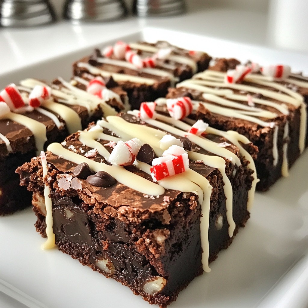 Schokoladen-Pfefferminz-Bark-Brownies Genüssliches Rezept