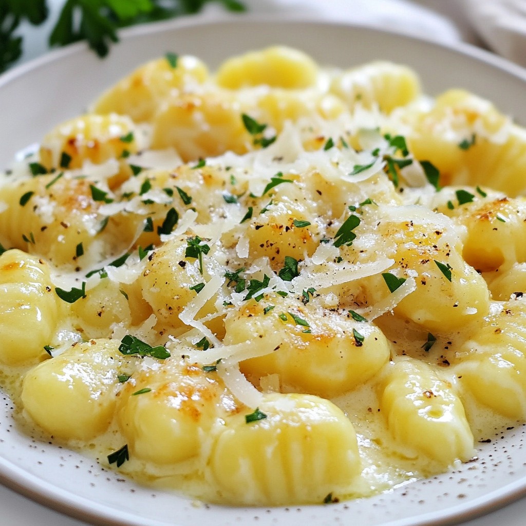 Creamy Garlic Parmesan Gnocchi Einfaches Rezept