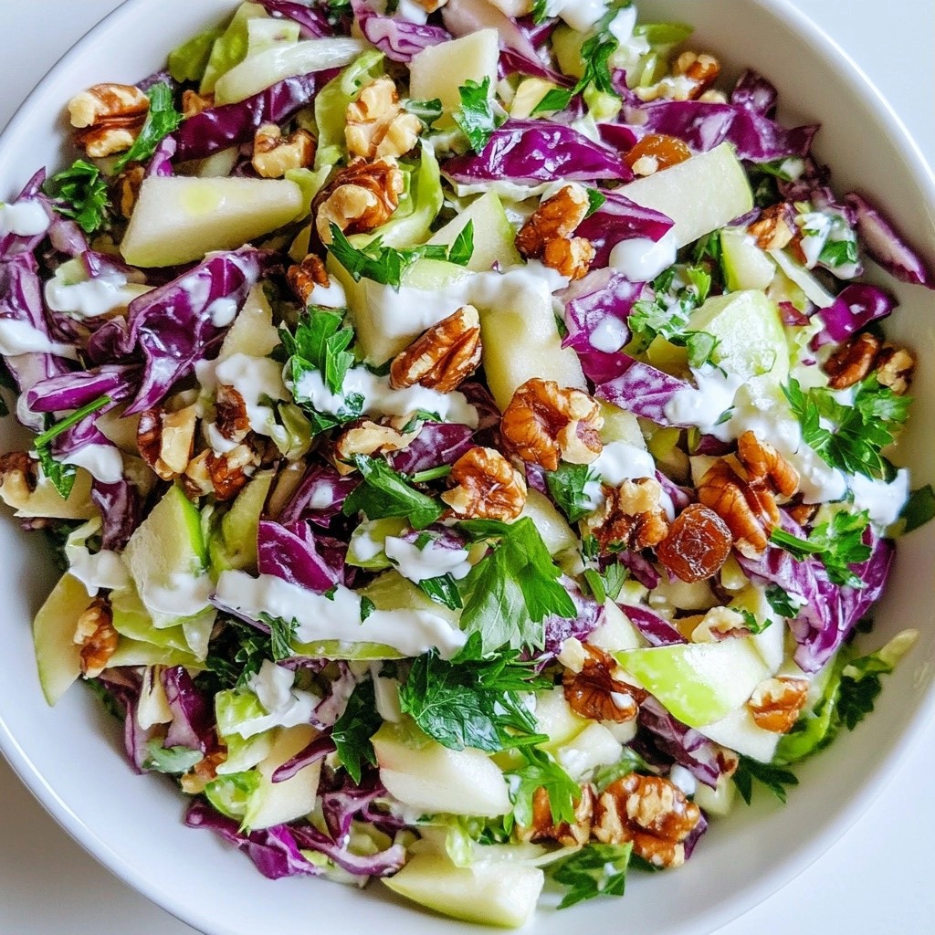 Crunchy gesunder Kohl-Apfel-Walnuss-Salat