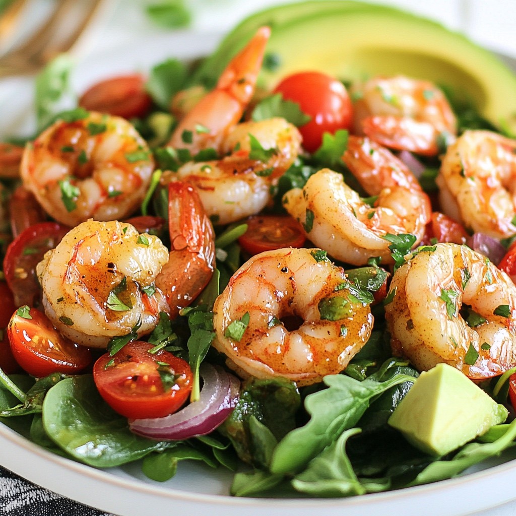 Honey Lime Shrimp Salad Frisch und Gesund Servieren