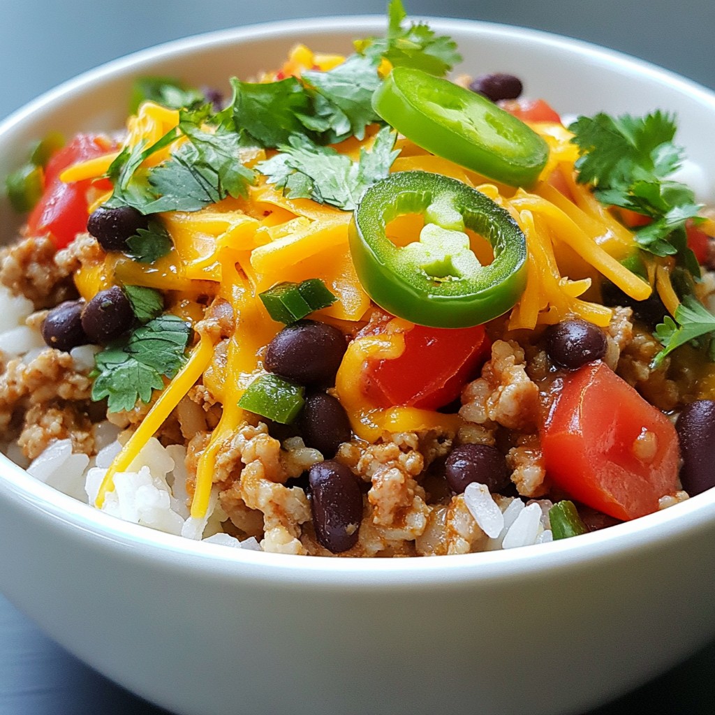 Schmackhaftes One Pot Taco Rice Einfaches Gericht