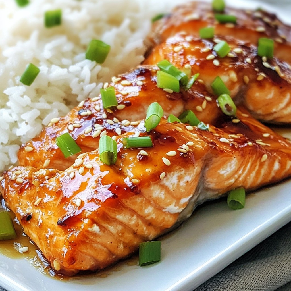 Honey Garlic Glazed Salmon Einfaches Rezept genießen