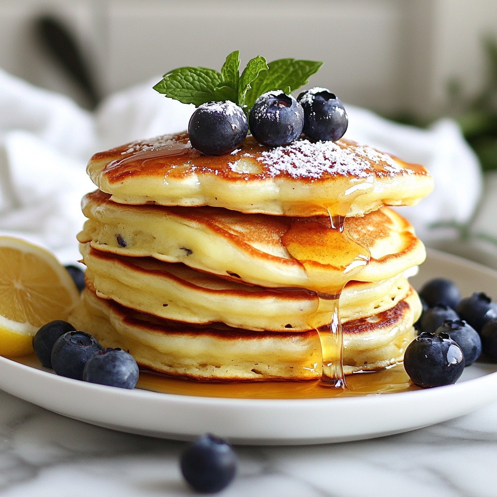 Lemon Blueberry Ricotta Pancakes Köstlicher Genuss