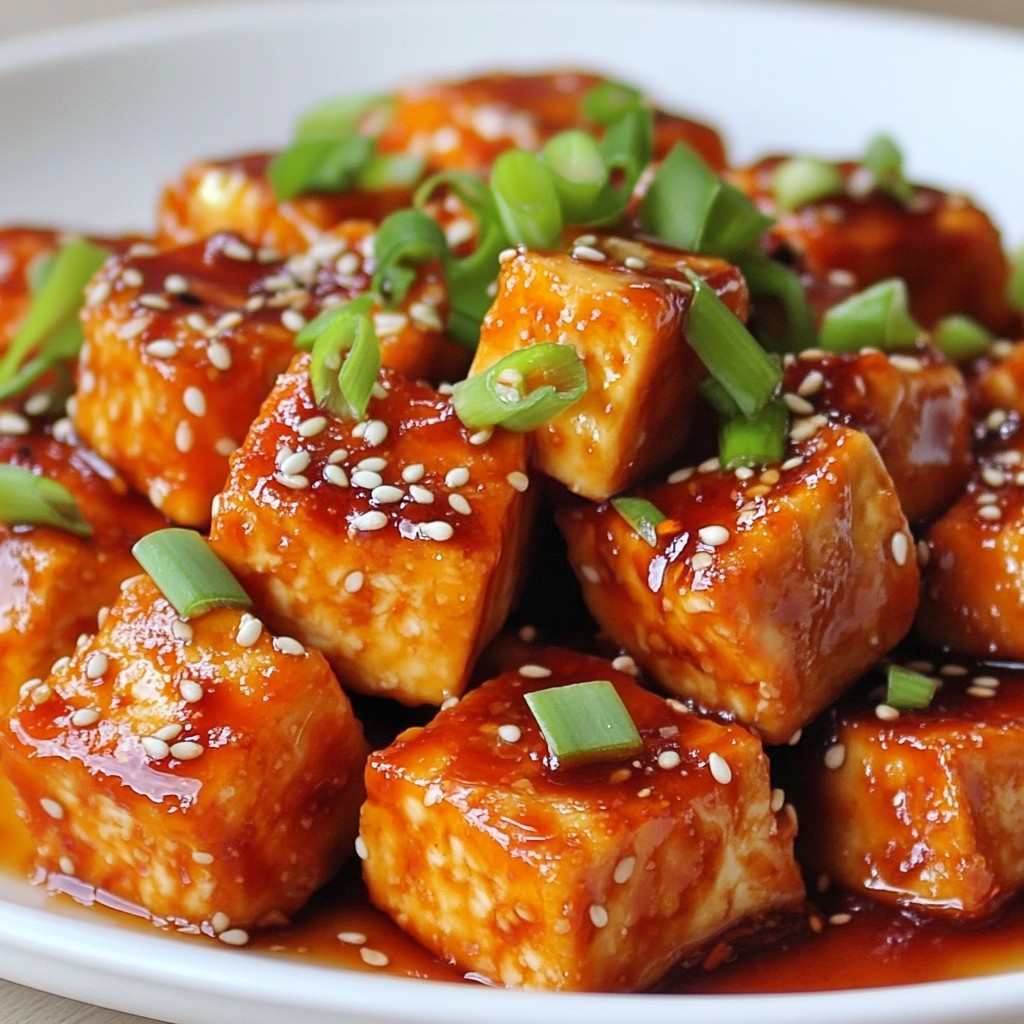 Sweet Chili Garlic Tofu Einfaches und Köstliches Rezept