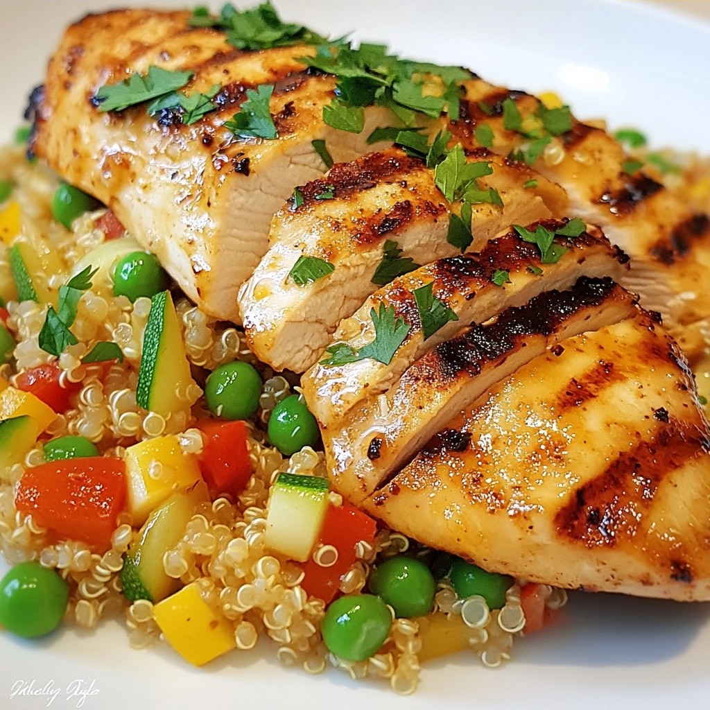 Savory Healthy Grilled Chicken with Quinoa Pilaf Rezept