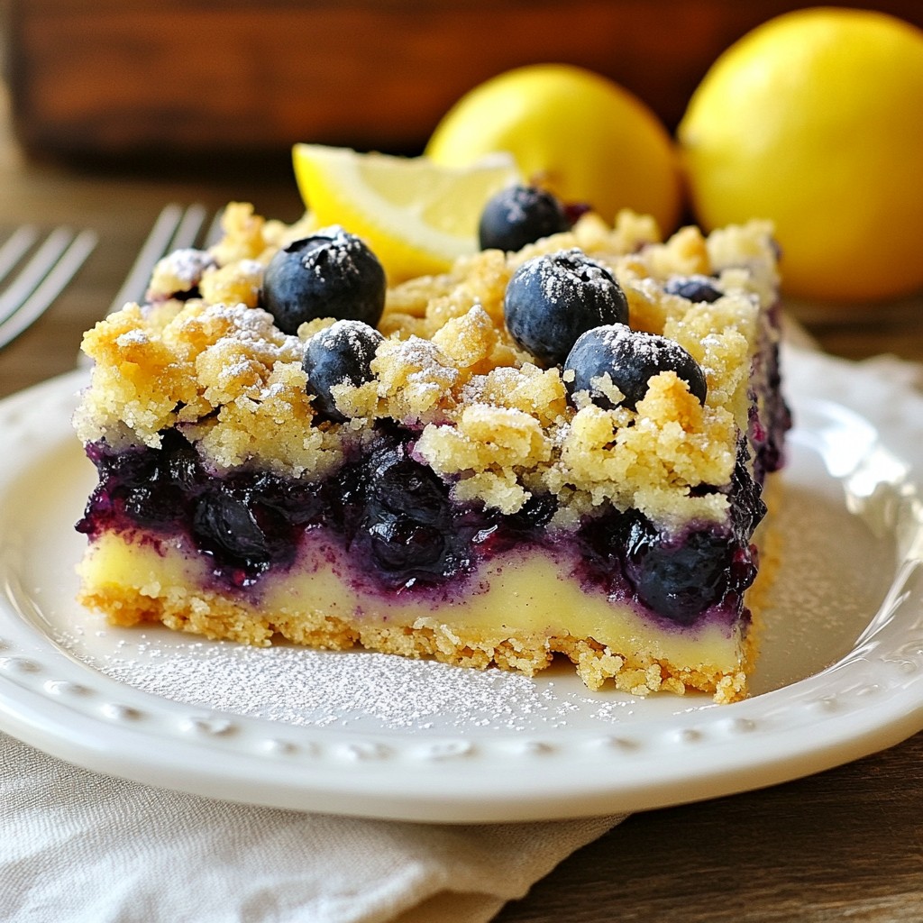 Lemon Blueberry Crumble Bars Frisch und Lecker Snack