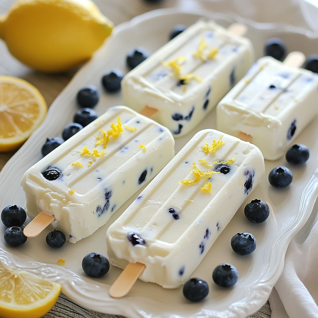 Lemon Blueberry Yogurt Pops Frisch und Gesund Genießen