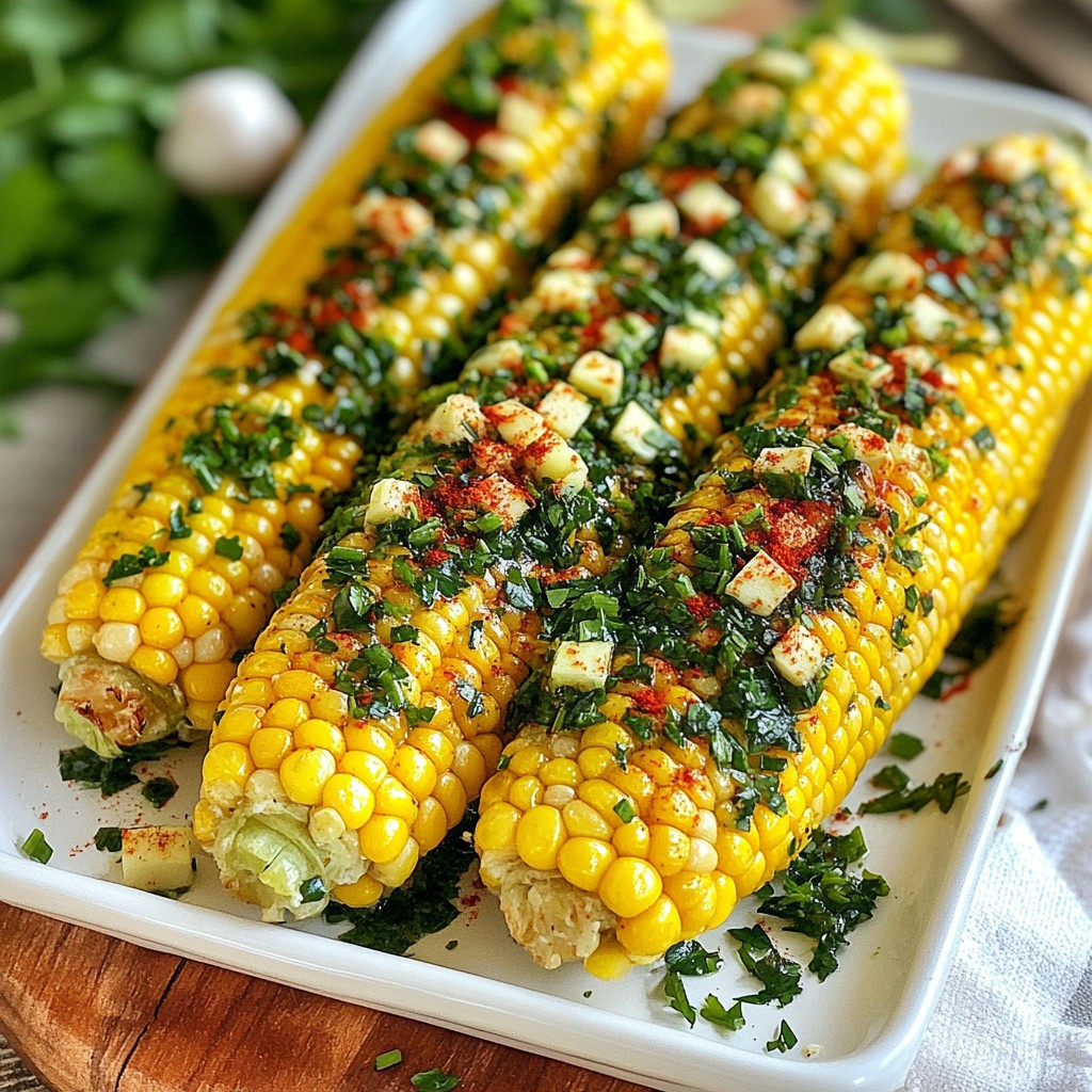 Herb Butter Roasted Corn Einfache und Köstliche Beilage