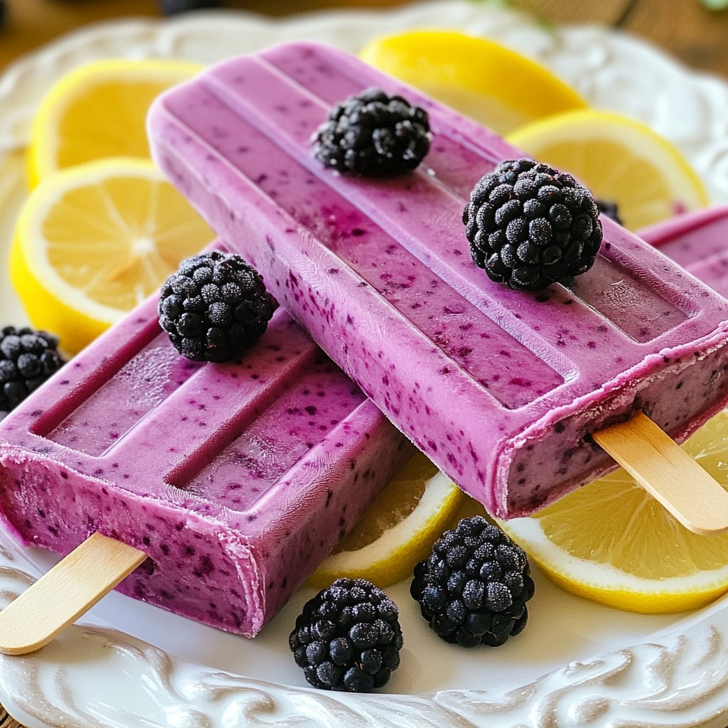 Brombeer-Limonade-Eis am Stiel Erfrischender Genuss