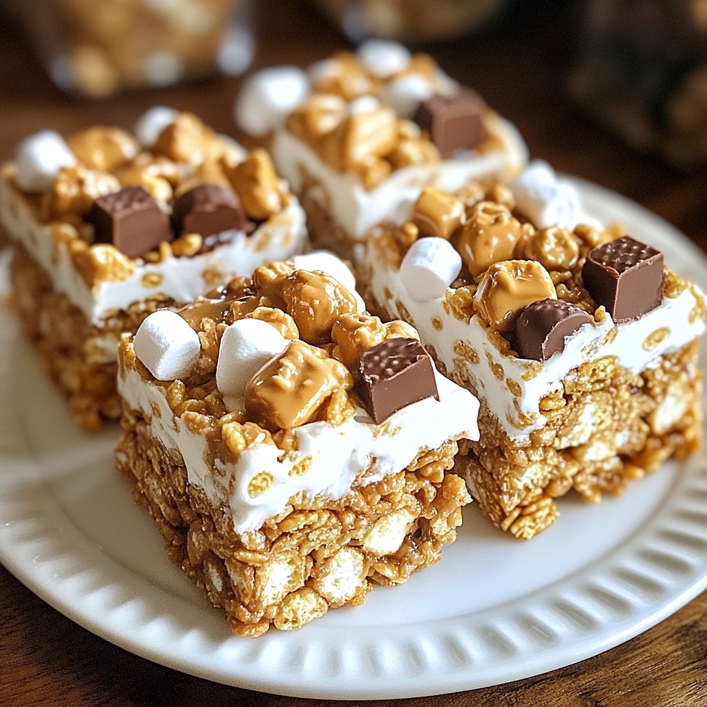 Erdnussbutter-Keks Rice Krispies Treats zum Genießen