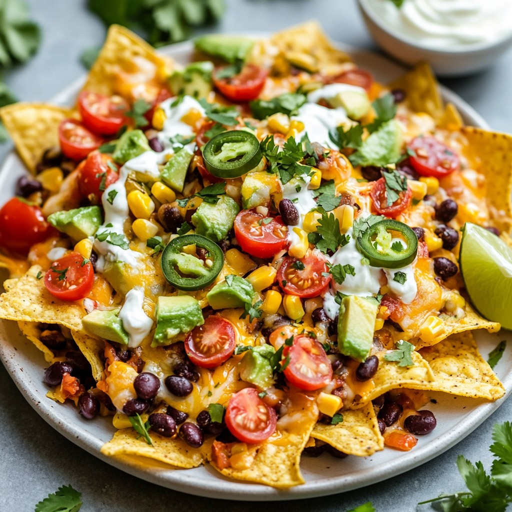 Loaded Veggie Nachos Für einen köstlichen Snack