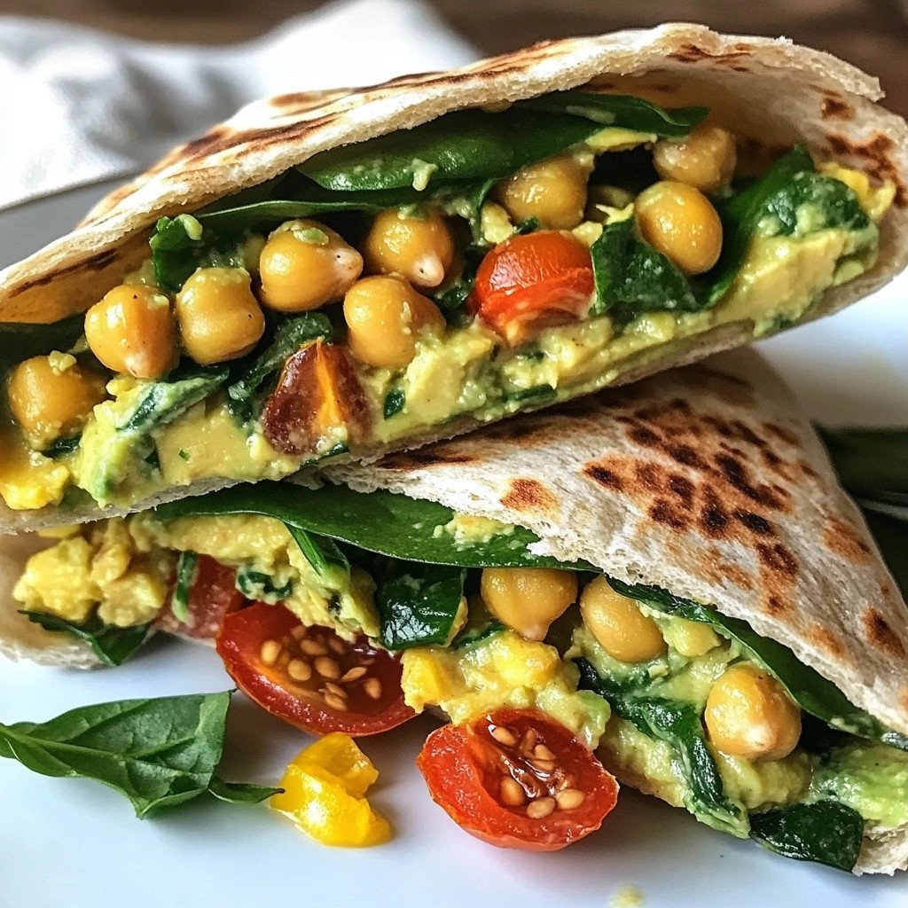 Nutty healthy Avocado Chickpea Pita Pockets genießen