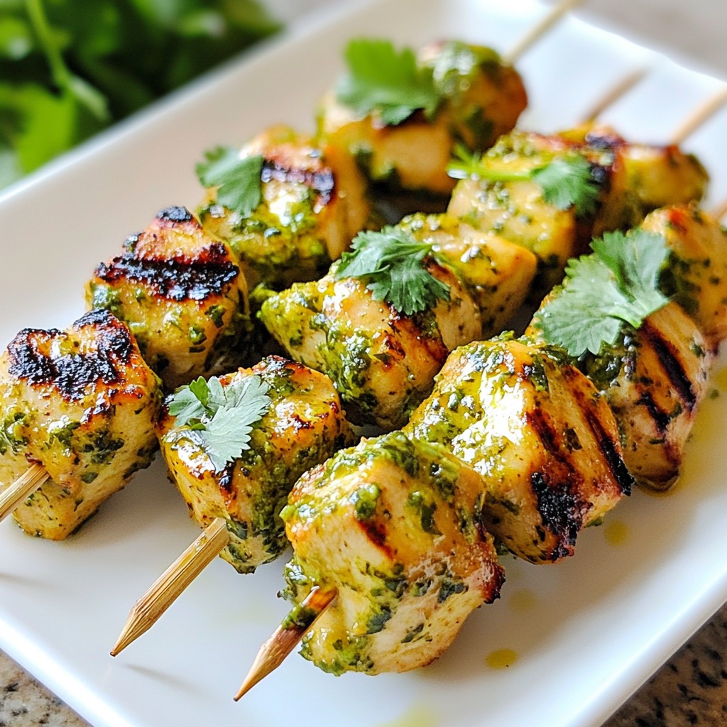 Jalapeño Lime Chicken Skewers Köstliches Grillrezept