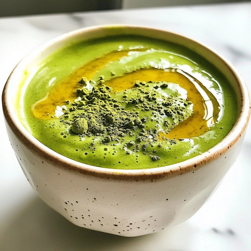 Energizing healthy Matcha Green Tea Smoothie Rezept