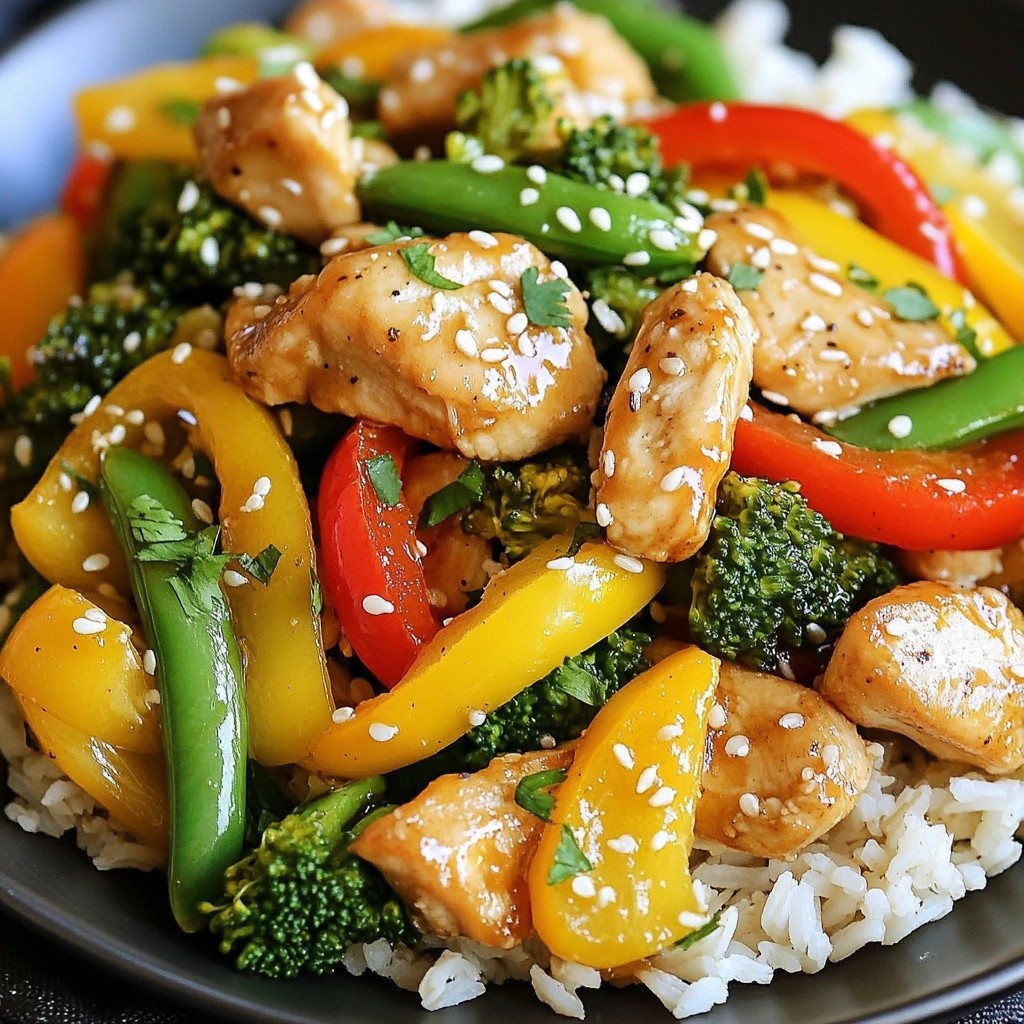 Zesty healthy Lemon Ginger Chicken Stir-Fry genießen