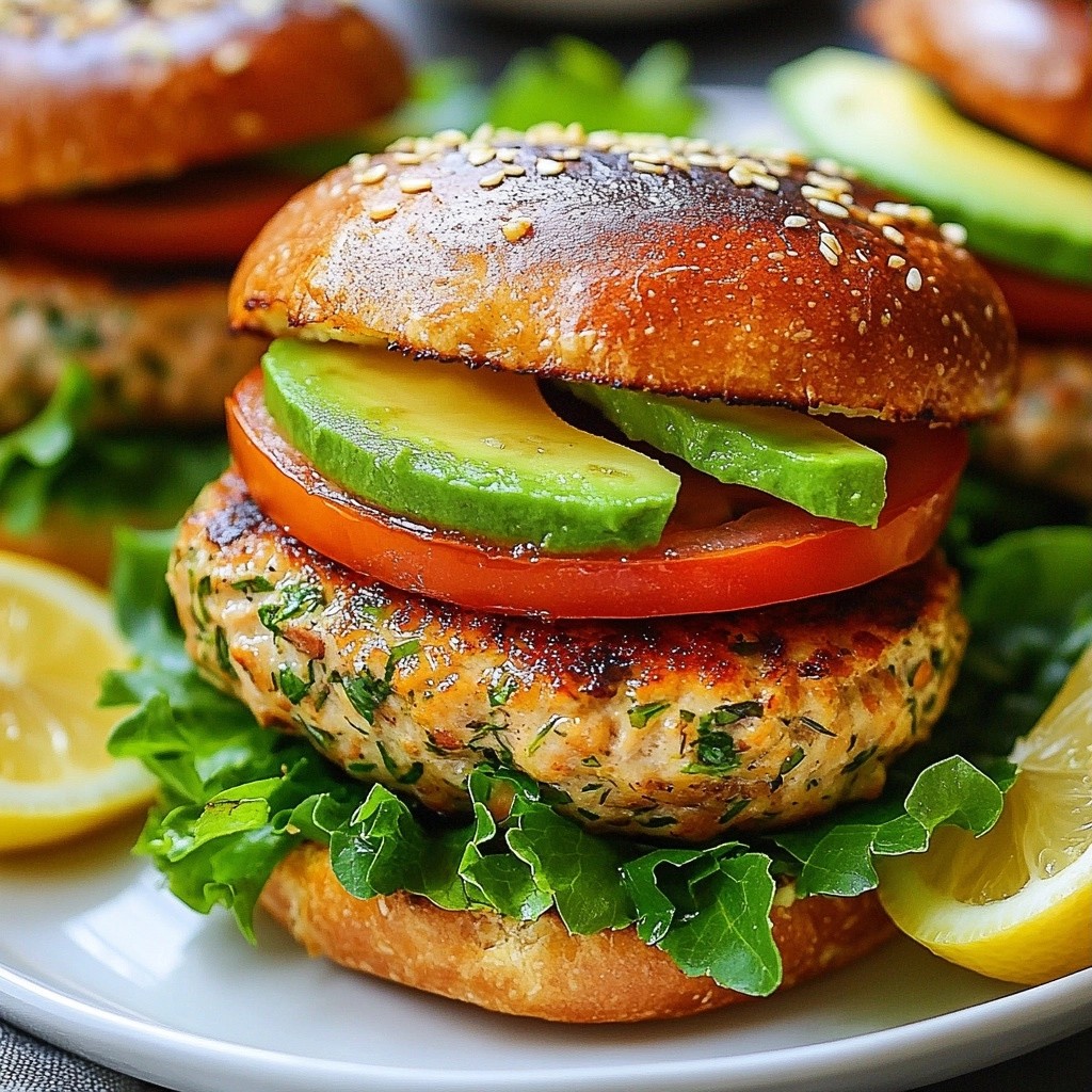 Savory Healthy Lemon Herb Turkey Burgers Rezept