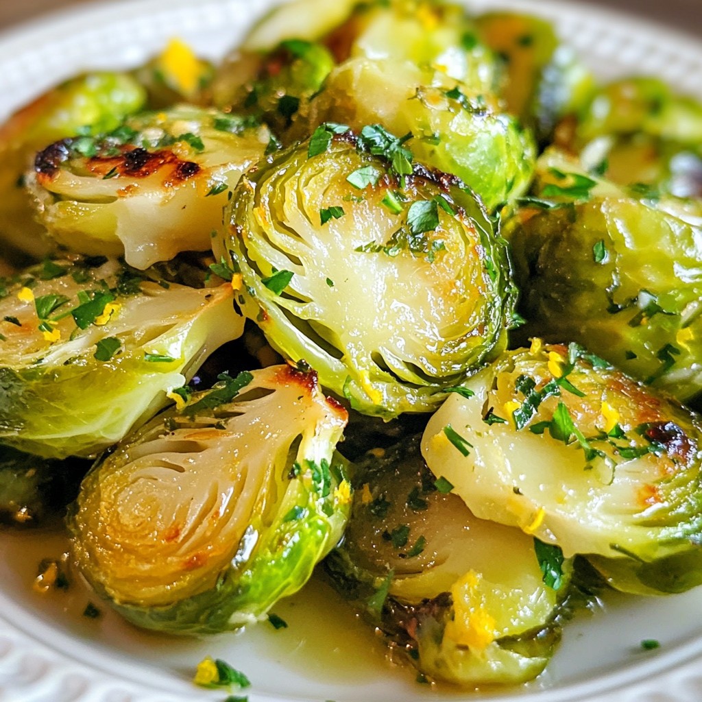 Garlic Herb Roasted Brussel Sprouts Leckere Beilage