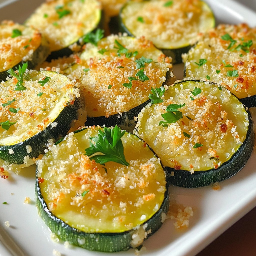 Knoblauch Parmesan Überbackene Zucchini Schmackhafte Mahlzeit