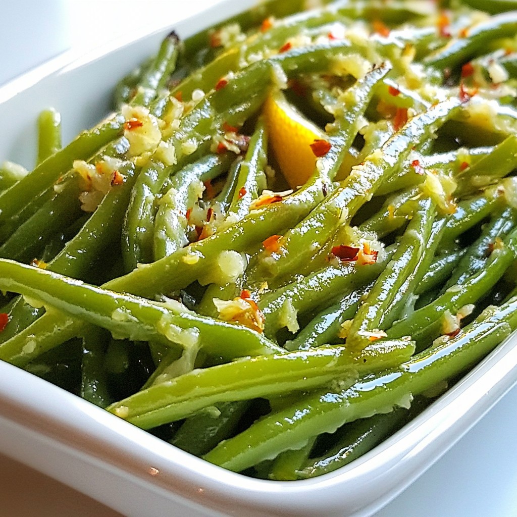 Knoblauch Parmesan Röstbohnen Einfaches und Schmackhaftes