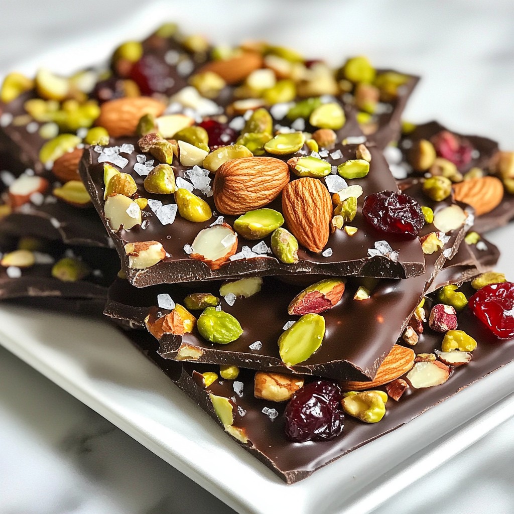 Dunkle Schokoladen-Seesalz-Bark für Genusssucher