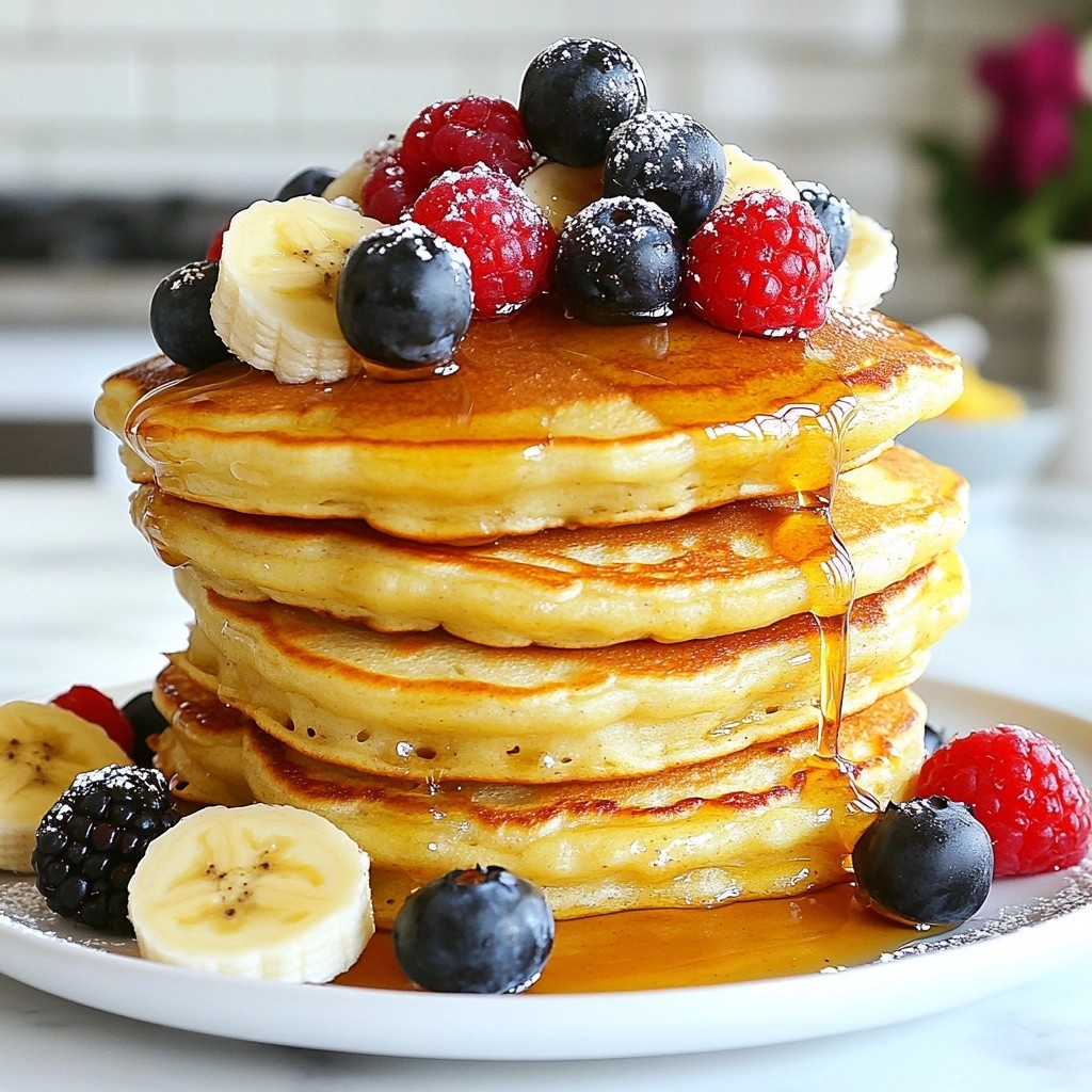 Fluffy healthy Greek Yogurt Pancakes Genuss Rezept