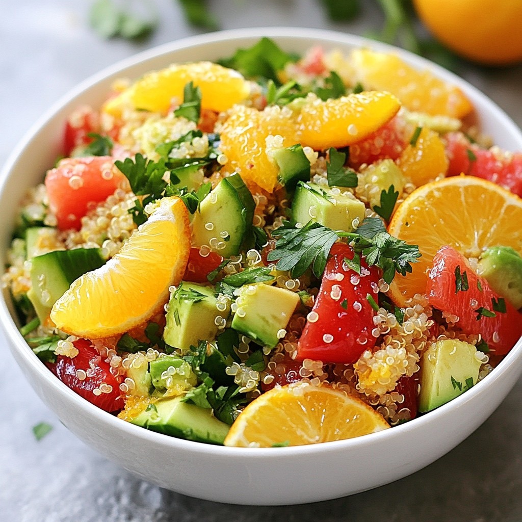 Zesty Healthy Quinoa Citrus Salad Frisch und Einladend