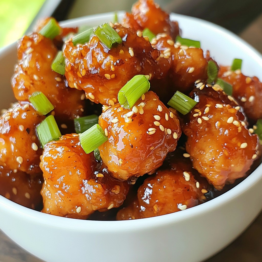 Spicy Honey Garlic Chicken Bites Einfaches Rezept