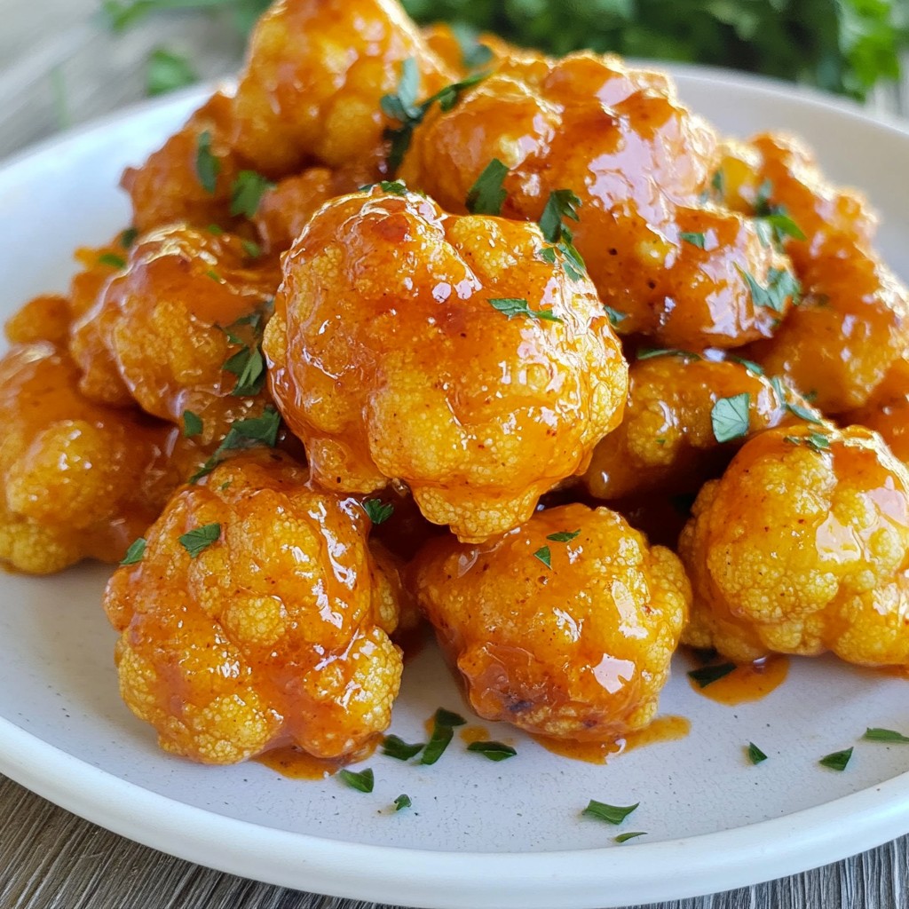 Buffalo Cauliflower Wings Knusprig und Lecker