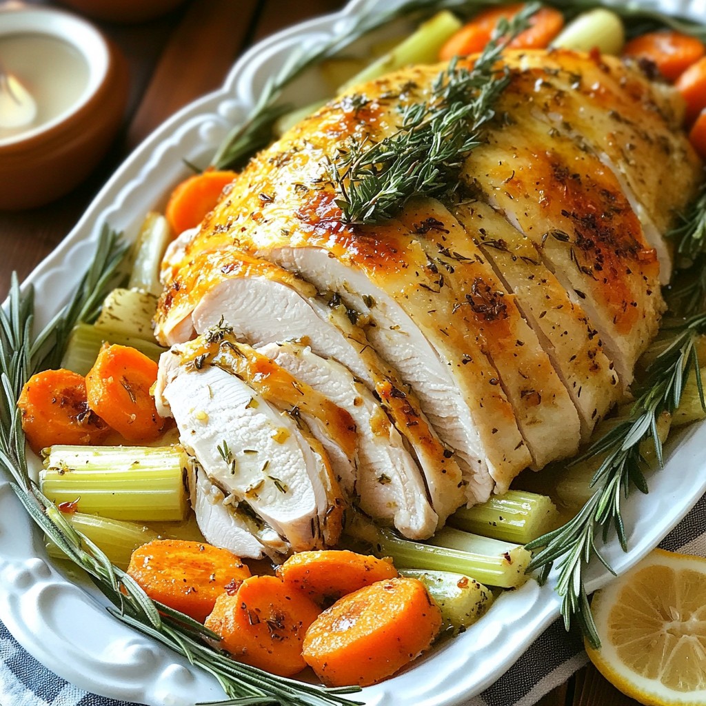 Knoblauch Kräuter Roast Truthahnbrust Einfache Anleitung